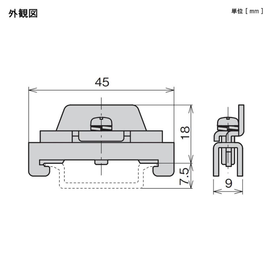 パトライト（KASUGA）　JTXE 3 （100個入）　IEC35mm幅用 ストッパー｜faubon｜02