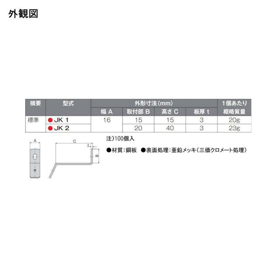 パトライト（KASUGA）　JK 1 （100個入）　支持金具｜faubon｜02