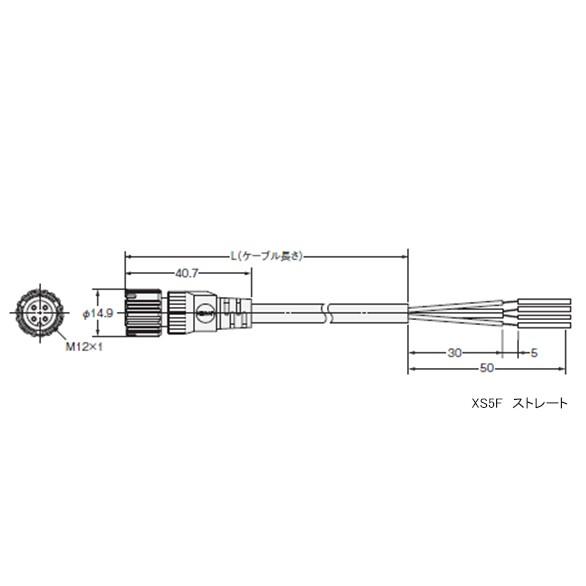 オムロン　XS5F-D421-J80-F 丸型防水コネクタ(M12)｜faubon