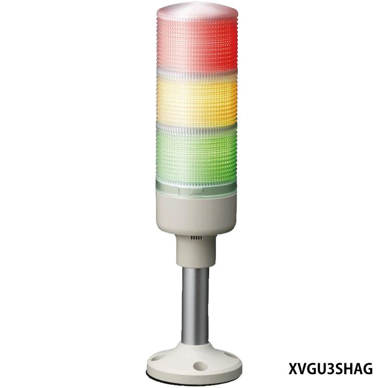 シュナイダー（Pro-face）　XVGU3SHAG 積層式LED表示灯EZタワーライト 円形台座付ポール取付けタイプ | 