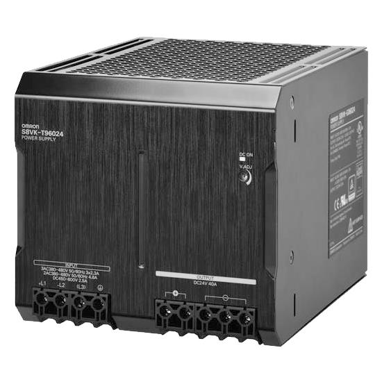 オムロン　S8VK-T96024　スイッチング・パワーサプライ ケースタイプ 入力3相AC380〜480V　容量960W 出力DC24V  DINレール取りつけ｜faubon