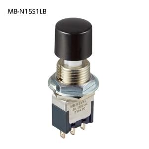 NKKスイッチズ　MB-N15S1LB　押ボタンスイッチ　単極双投ON-(ON)モーメンタリ　パネル取付穴寸法12.5Dia. | 