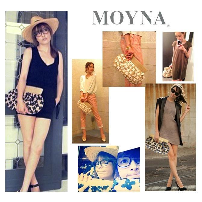 モイナ Moyna Moyna モイナ クラッチバッグ フラワー 2色コンビカラー P Faunfactory 通販 Yahoo ショッピング