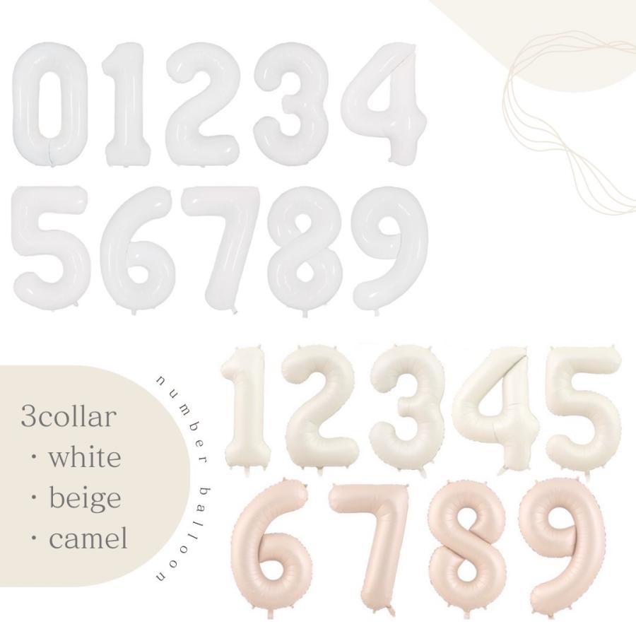風船 誕生日 バルーン 数字 ナンバーバルーン  パーティー 飾り 誕生日バルーン 数字バルーン バースデー 飾り付け くすみ ベージュ |  | 06