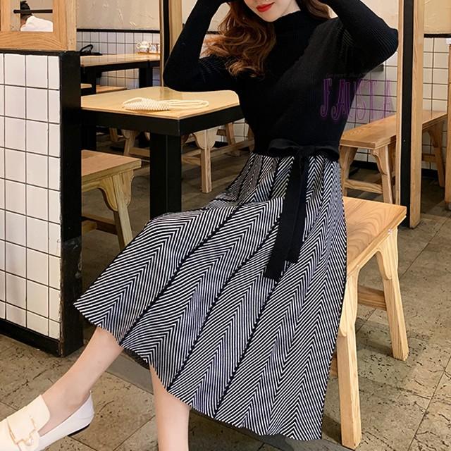 Outlet Sale 授乳服 安い お宮参り フォーマル 冬 マタニティワンピース 黒 ニット フレアスカート 産前産後 妊婦服 ドッキング M132 Cisama Sc Gov Br