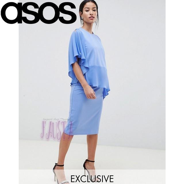 エイソス マタニティ asos 授乳服 ドレス お宮参り フォーマル 結婚式 ワンショルダー ブルー 産前産後 AM001 | asos | 01