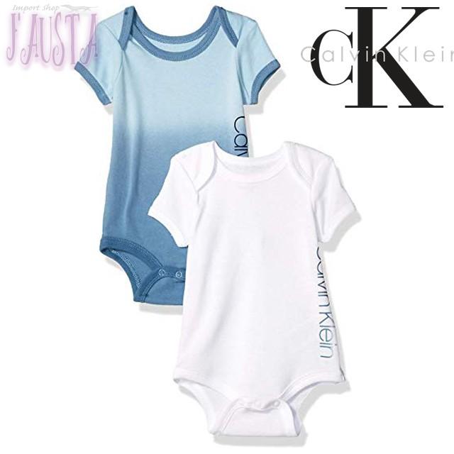 カルバンクライン 半袖ロンパースセット ベビー服 70 Calvin Klein ボディスーツ 赤ちゃん 肌着 出産祝い 新生児 B016 | Calvin Klein