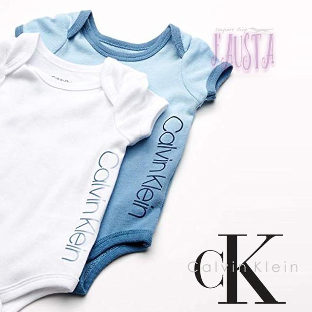 カルバンクライン 半袖ロンパースセット ベビー服 70 Calvin Klein ボディスーツ 赤ちゃん 肌着 出産祝い 新生児 B016 | Calvin Klein | 01