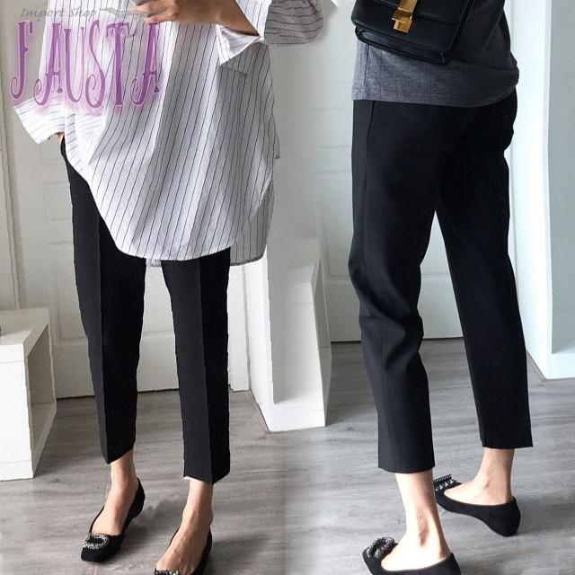 マタニティパンツ 通勤 スラックス オフィス 安い マタニティウェア 妊婦服 フォーマル 黒 タックテーパード  M044-10 |  | 02