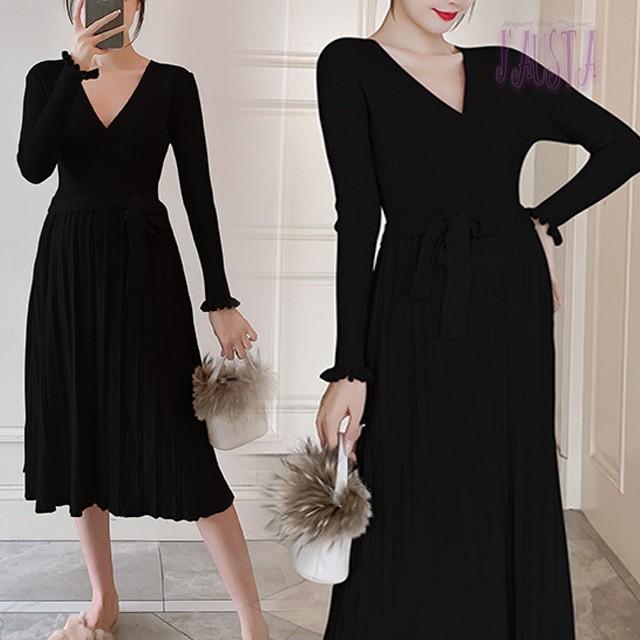 授乳服 安い フォーマル お宮参り マタニティワンピース 冬 ニット カシュクール プリーツ 妊婦服 産前産後 M057 |  | 07