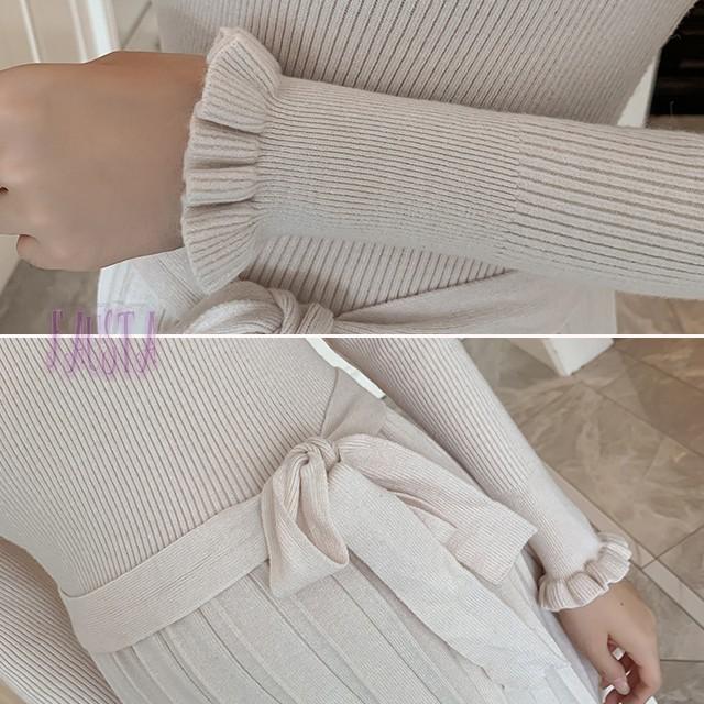 授乳服 安い フォーマル お宮参り マタニティワンピース 冬 ニット カシュクール プリーツ 妊婦服 産前産後 M057 |  | 10