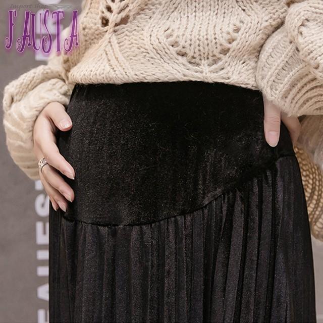 マタニティスカート ベルベッド プリーツ 黒 オフィス 安い 大きいサイズ 事務 冬 妊婦服 コーデュロイ 産前産後 M094 |  | 09