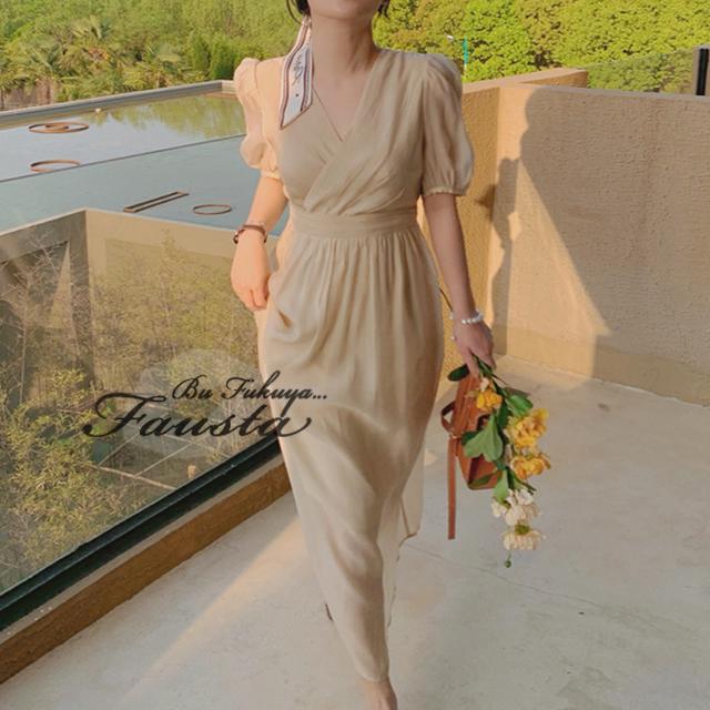 名入れ無料 マタニティ ワンピース フォーマル 授乳服 安い お宮参り 服 結婚式 パーティドレス 艶シフォン 半袖 ベージュ M112 Cisama Sc Gov Br