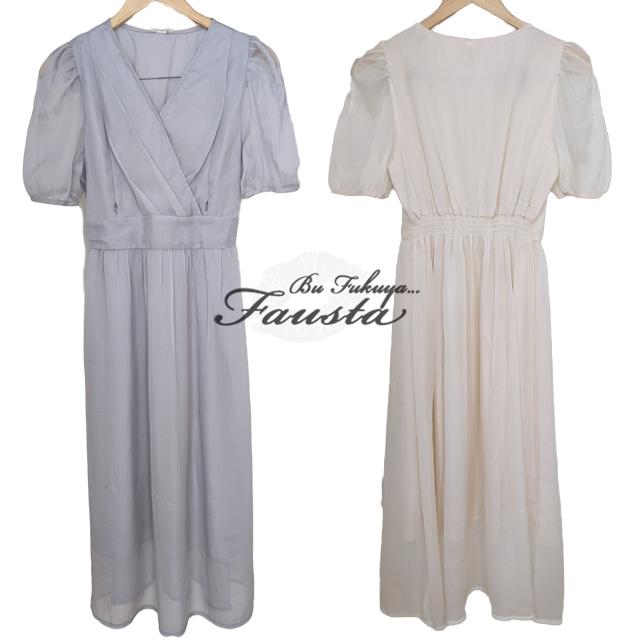 マタニティ ワンピース フォーマル 授乳服 安い お宮参り マタニティ 服 結婚式 パーティドレス 艶シフォン 半袖 ベージュ M112 |  | 06