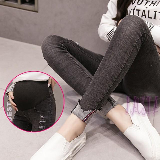 マタニティデニム マタニティパンツ スキニーパンツ マタニティ 服 産前産後 ダメージ加工 妊婦服 マタニティウェア M116 |  | 09