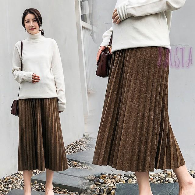 マタニティ スカート プリーツ 黒 オフィス 安い 大きいサイズ 事務 冬 フェルト 妊婦服 産前産後 マタニティウェア M119 |  | 05