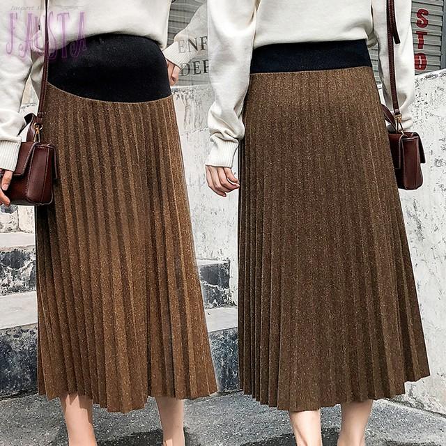 マタニティ スカート プリーツ 黒 オフィス 安い 大きいサイズ 事務 冬 フェルト 妊婦服 産前産後 マタニティウェア M119 |  | 07