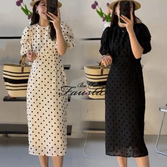 授乳服 安い フォーマル お宮参り ワンピース 夏 ドット柄 袖