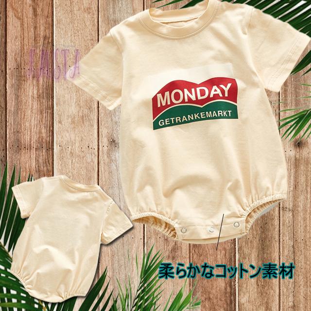 ロンパース 赤ちゃん夏服 ベビー服 80 70アメリカン 男の子 女の子 おしゃれ 半袖 西海岸風 サーフ系 R024 |  | 02