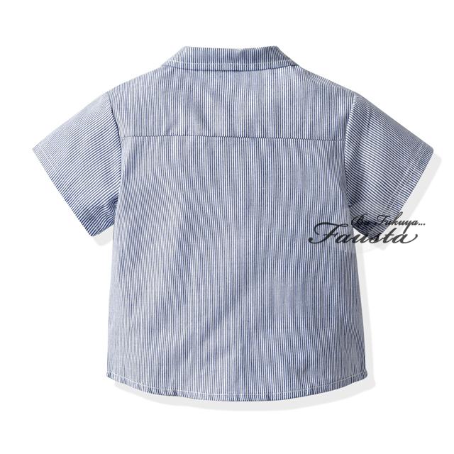 キッズスーツ 80 90 ベビースーツ 男の子 スーツ ベビー服 フォーマル 長ズボン 半袖 フォーマルスーツ 3点セット ベスト付き R042 |  | 03