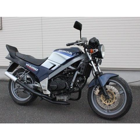 FIGHTER VTZ250マフラー バネ式 黒 OM203B : エフオート - 通販