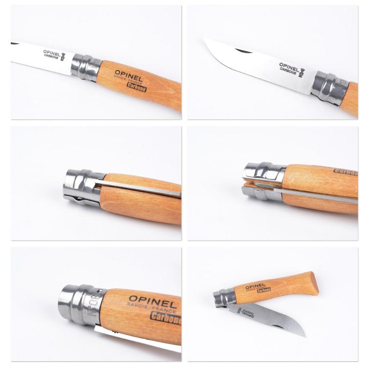 オピネル OPINEL NO.8カーボンスチールナイフ Carbon Steel Knife  NO.8 113080 アウトドア キャンプ 釣り 折り畳み式 携帯しやすい オピネルナイフ｜fav｜03