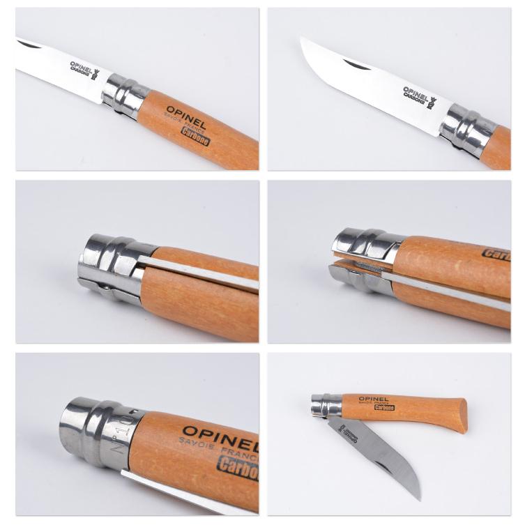 オピネル OPINEL NO.10カーボンスチールナイフ Carbon Steel Knife  NO.10 113100 アウトドア キャンプ 釣り 折り畳み式 携帯しやすい オピネルナイフ｜fav｜03