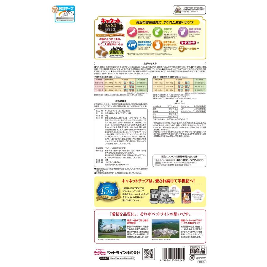 キャネットチップミックス7kg ペット おやつ フード 多頭飼い用 ドライフード 全猫種用 キャットフード [trmt] |  | 01