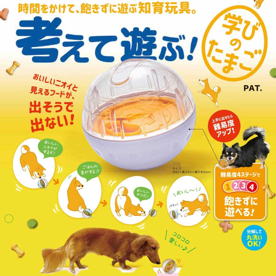 ドギーマン考えて遊ぶ!学びのたまご 犬用 知育玩具 考えて遊ぶ おやつタイム 水洗い可 [trmt] |  | 02