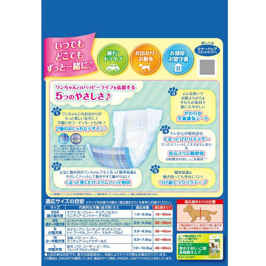 マナーウェア男の子用SS青チェック・紺チェック48枚 [trmt] |  | 02