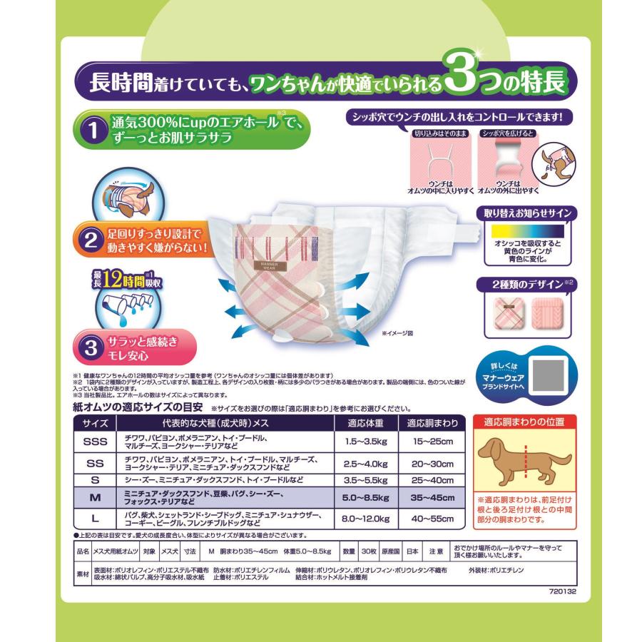マナーウェア長時間快適オムツ女の子用M30枚 [trmt] |  | 01