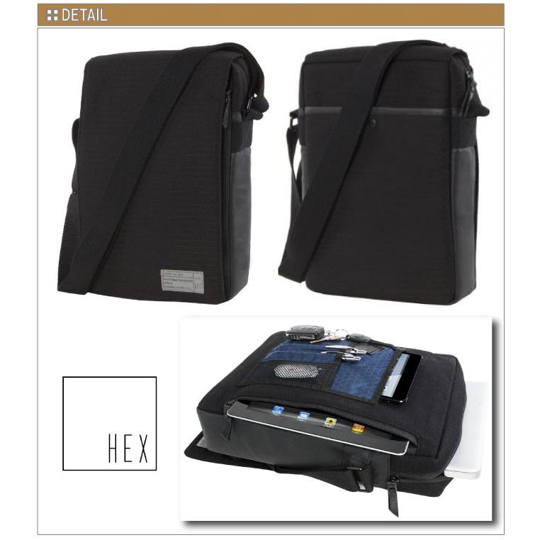 ヘックス HEX  GALLERY CROSS BODY FOR 11"" マックブックエアー収納  メンズ バックパック  鞄 リュック デイバック 通勤 無地 ブラック カジュアル |  | 01