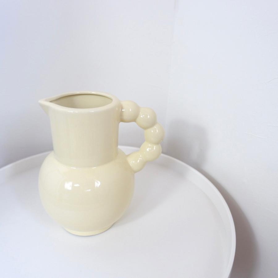 ミルクポットフラワーベース 花瓶 セラミック 陶器 取っ手付き