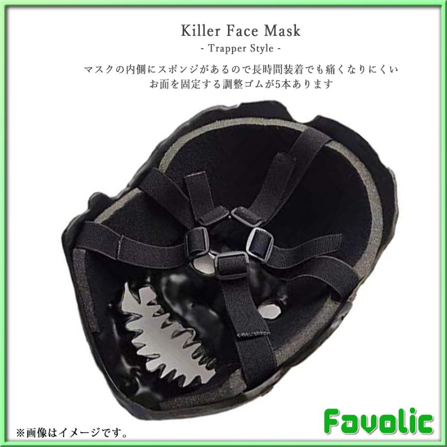 オリジナル 装着するだけでにキラーに変身するフェイスマスクコスプレイベントやハロウィンやパーティーなどにオススメ トラッパー お面 コスプレ フェイス マスク Dbd ホラー キラー 半面 樹脂 かぶりもの 衣装 仮装 パーティー ハロウィン 肉屋 Gtline Favolic