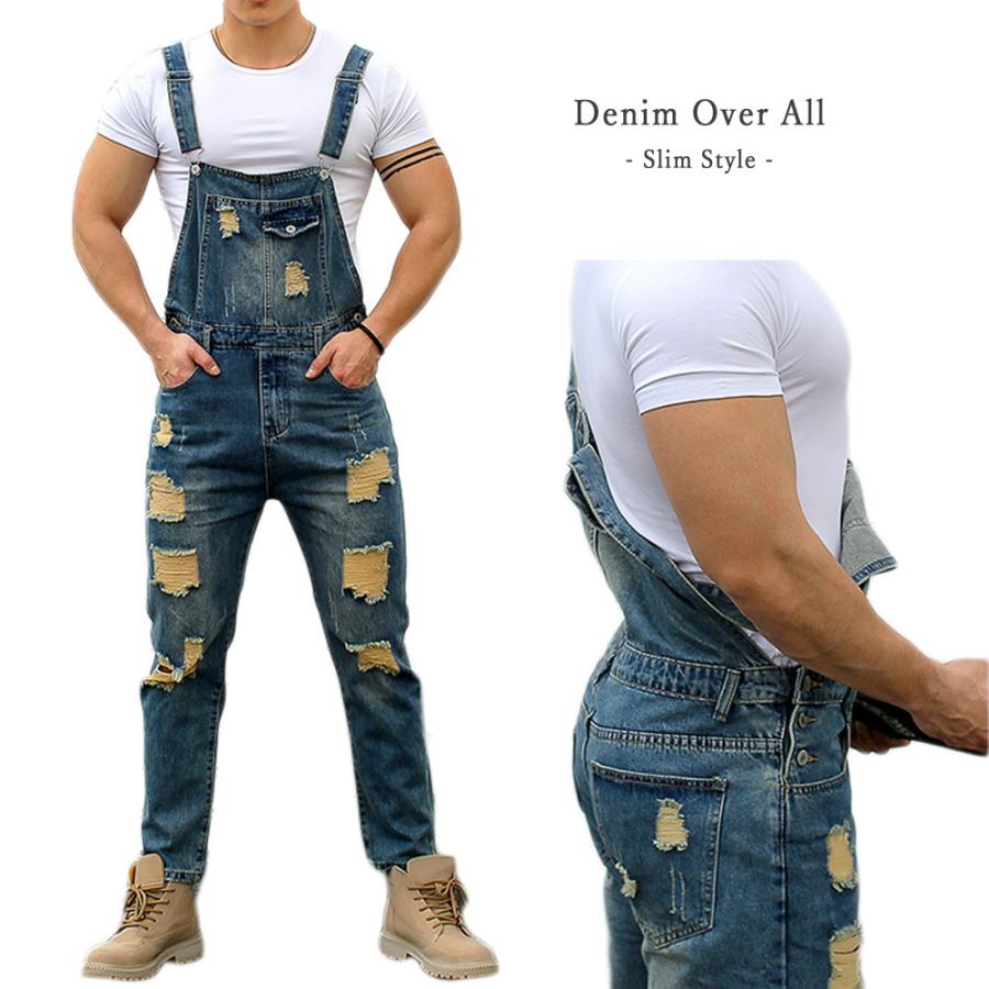 正規品 スリム デニム オーバーオール ダメージ加工 メンズ サロペット つなぎ 作業服 作業着 スキニー ユニオンスーツ オシャレ スタイリッシュ マッチョ 父の日 Gtl 驚きの値段 Zoetalentsolutions Com
