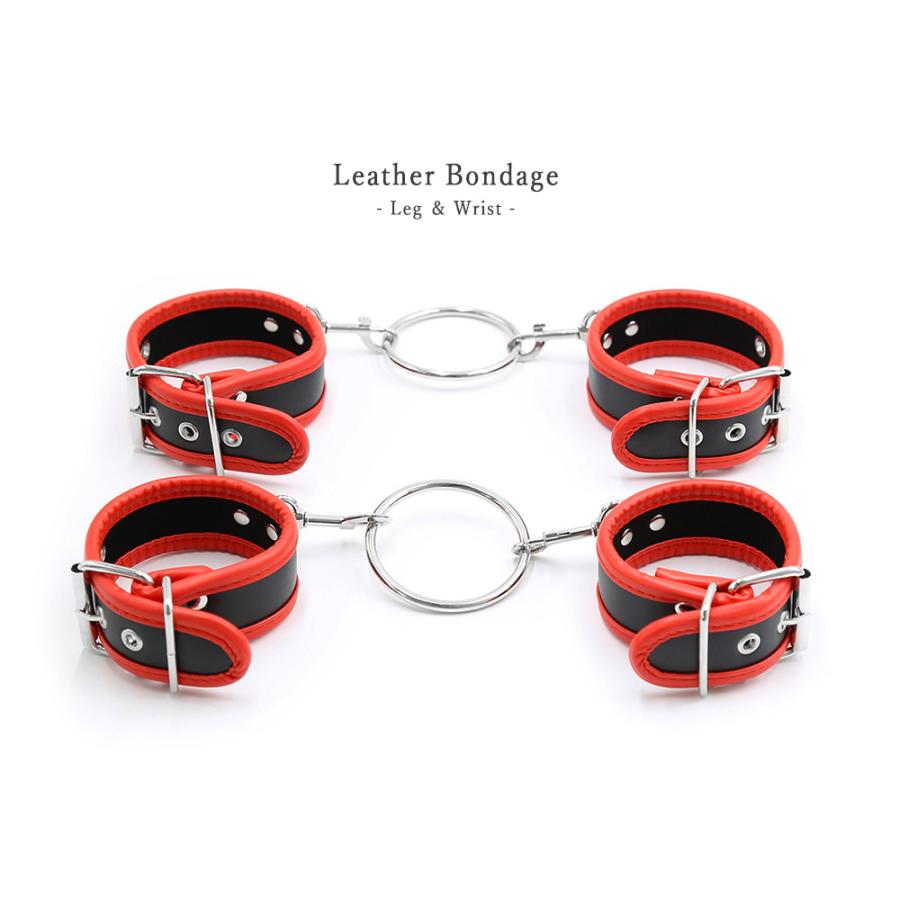 ブラックレッド レザー 腕輪 拘束具 2点セット 手枷 足枷 手錠 合皮 ブレスレット フェイクレザー 両手 両足 Sm ボンテージ コスプレ 大人用 おもちゃ Gt Line Gt Dogplay 0025 Favolicgt Line 通販 Yahoo ショッピング