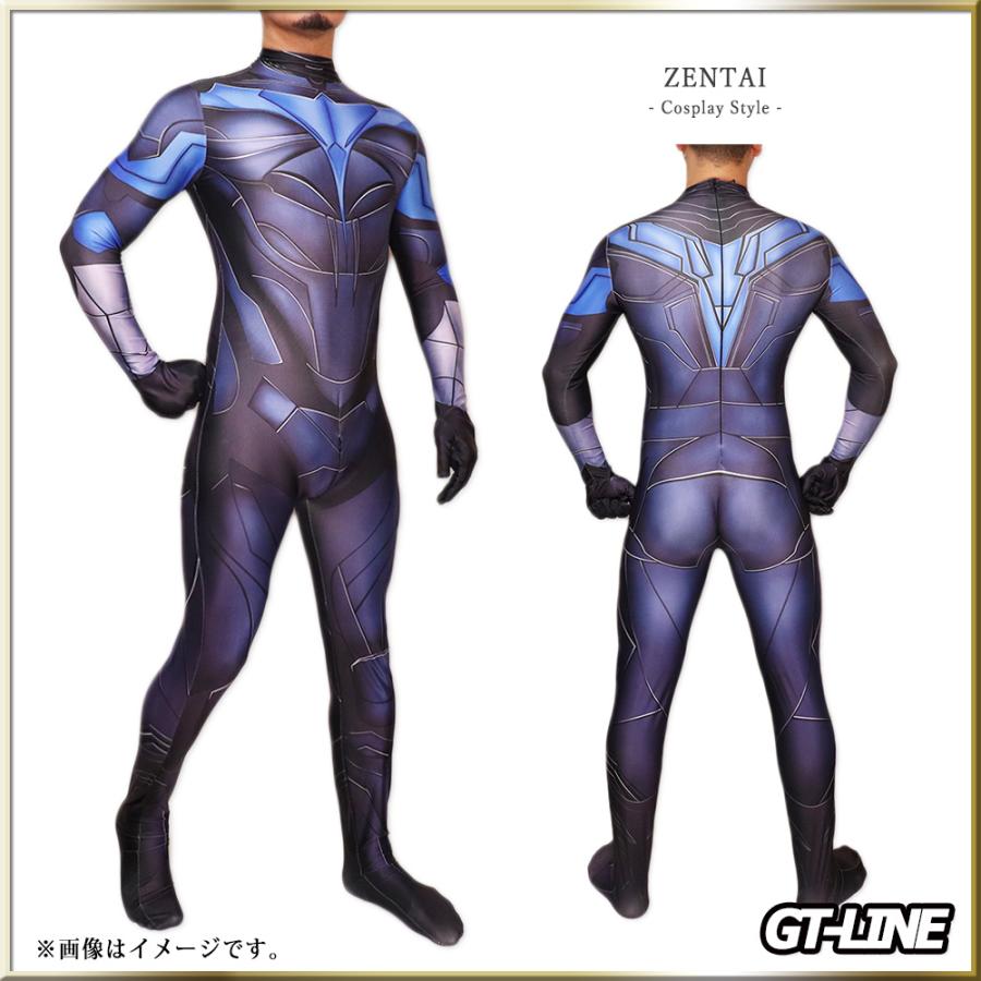 アートソン製　女性サイズ・パープル全身タイツ　ZENTAI、コスプレ、戦隊 Zentai パープル ファスナー付き 全身タイツ 紫 ボディースーツ