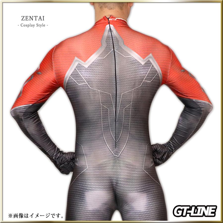 Zentai レッドブラック ファスナー付き 全身タイツ 黒 赤 ゼンタイ ボディースーツ アメコミ コスプレ ヒーロー 仮装 ハロウィン GT-LINE Favolic|favolic-gtline|07