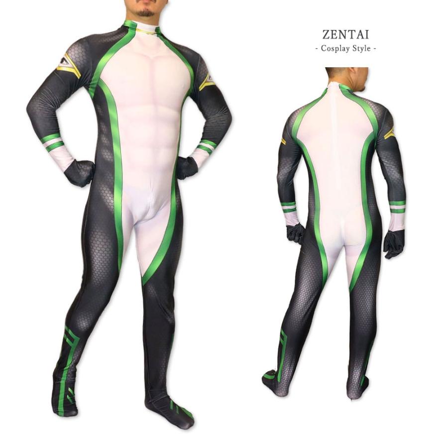 Zentai ヒーロー グリーン アメコミ ゼンタイ 全身タイツ コスプレ