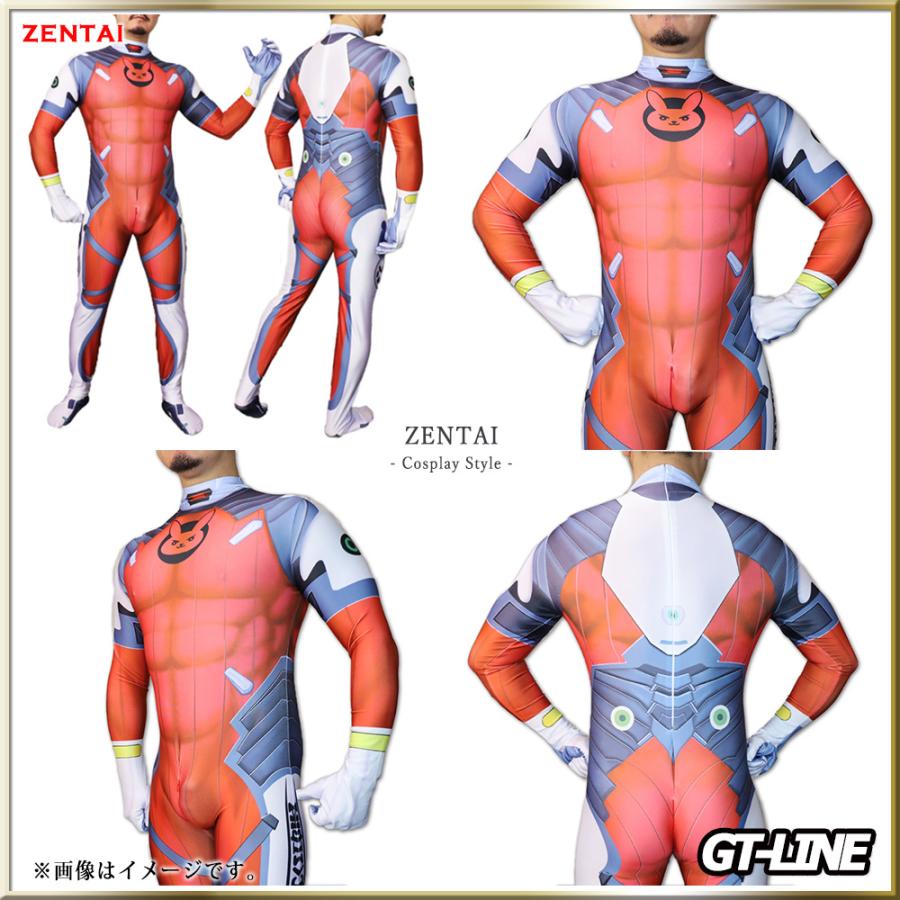 Zentai ヒーロー レッド 戦闘服 ゼンタイ ファスナー付き うさぎ Zentai ヒーロー レッド 戦闘服 ゼンタイ ファスナー付き うさぎ