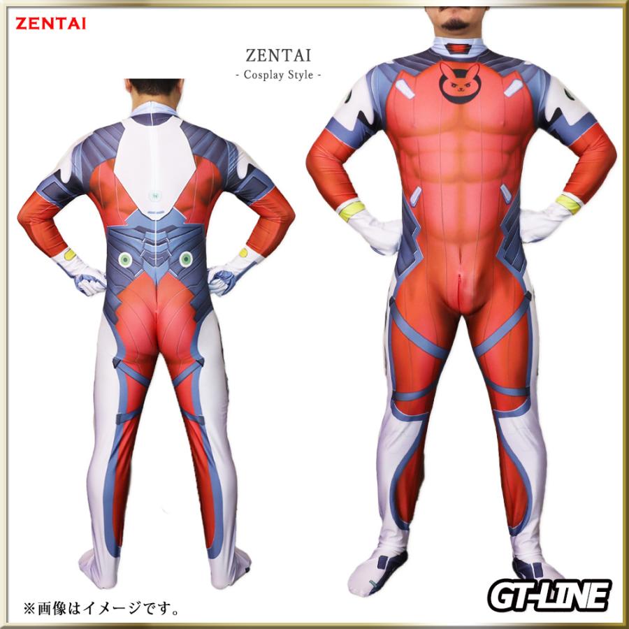 Zentai ヒーロー レッド 戦闘服 ゼンタイ ファスナー付き うさぎ Zentai ヒーロー レッド 戦闘服 ゼンタイ ファスナー付き うさぎ