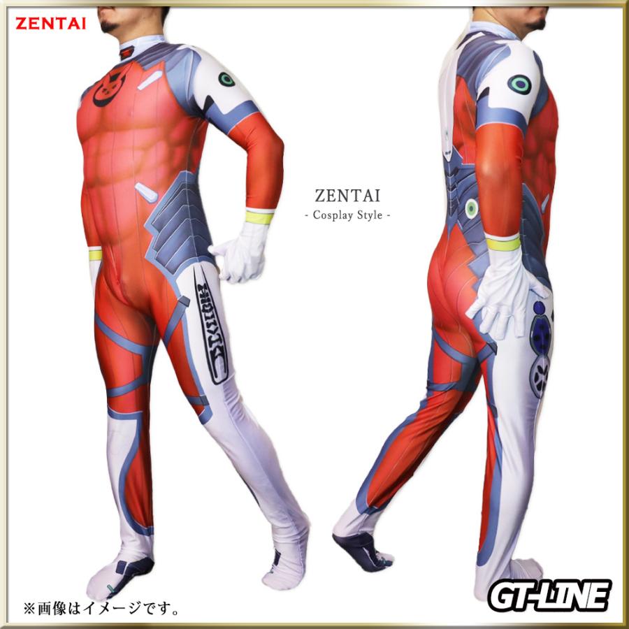 Zentai ヒーロー レッド 戦闘服 ゼンタイ ファスナー付き うさぎ Zentai ヒーロー レッド 戦闘服 ゼンタイ ファスナー付き うさぎ