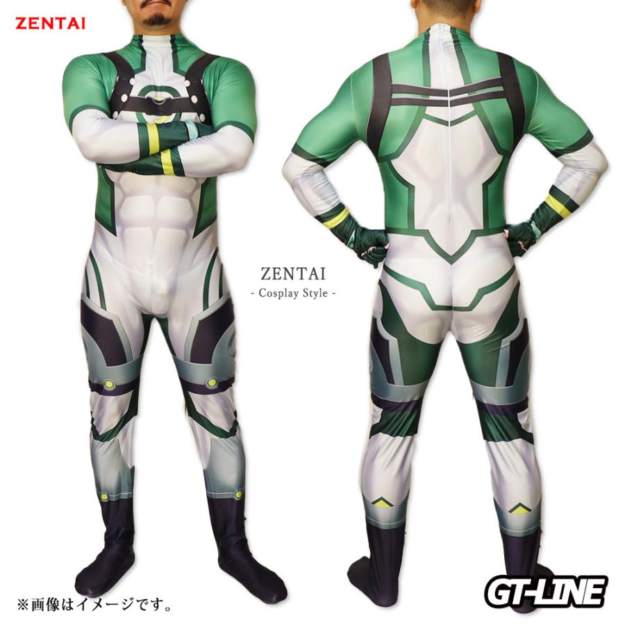 Zentai ヒーロー グリーン コスプレ アニメ ゲーム ゼンタイ