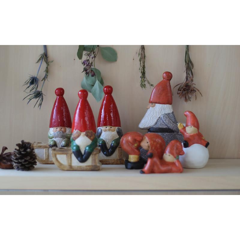 LISA LARSONリサラーソンサンタ置物オブジェ3点セット