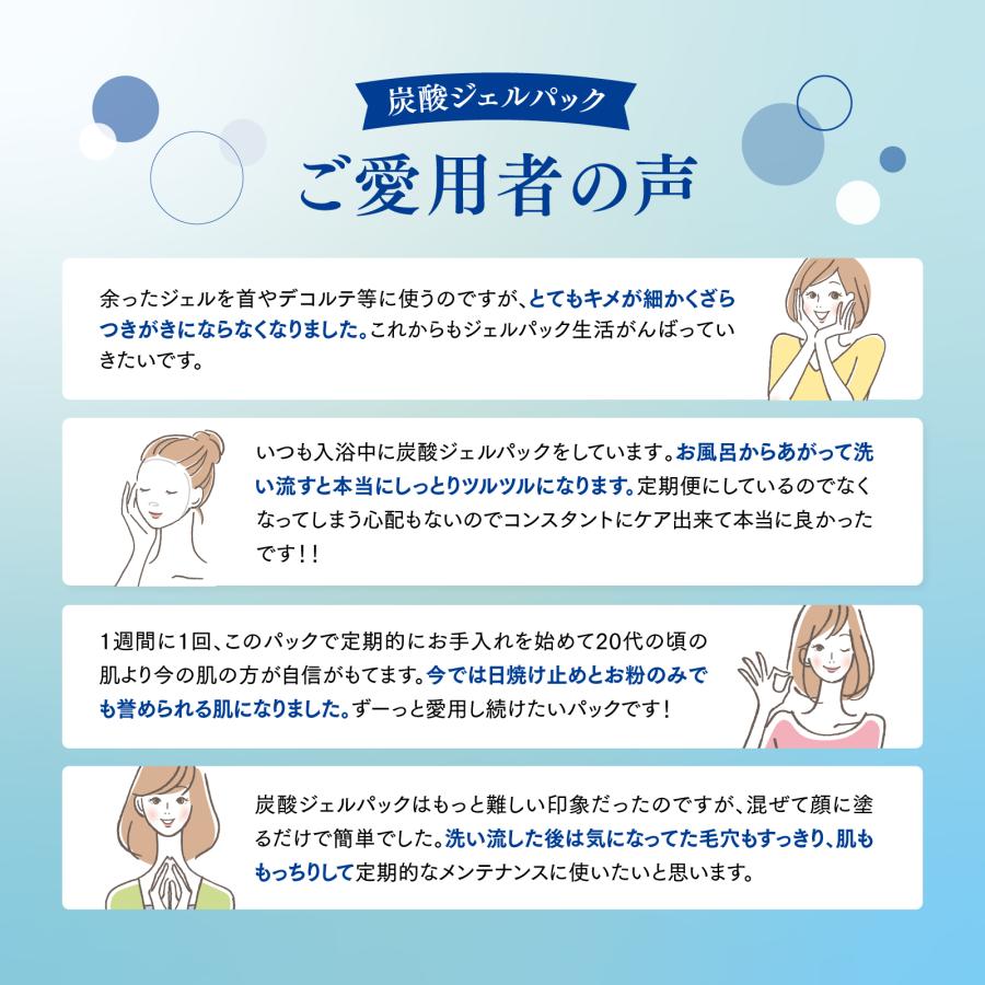 ナノアクア 炭酸ジェルパック 10回分 炭酸パック ジェル Co2  パック  送料込み FAVORINA フェヴリナ 生炭酸｜favorina-favo｜04