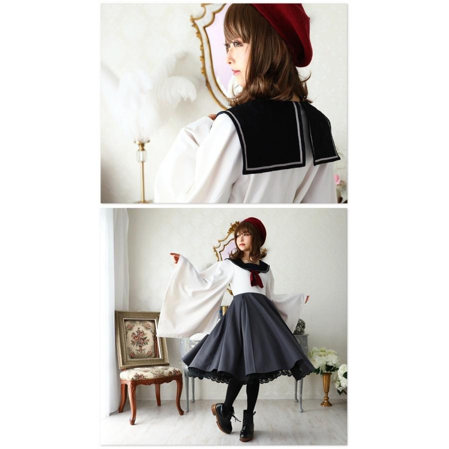 ワンピース セーラー 和袖 着物袖 和洋折衷 Favoriteオリジナルセーラーデザインの和袖ワンピース19年11月新作下旬新作 Ff1455 ワンピース専門店 Favorite 通販 Yahoo ショッピング