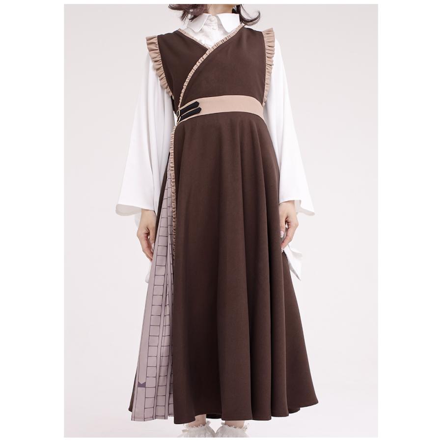 最短即日出荷]山猫軒の原稿用紙プリーツエプロンワンピース|Favorite