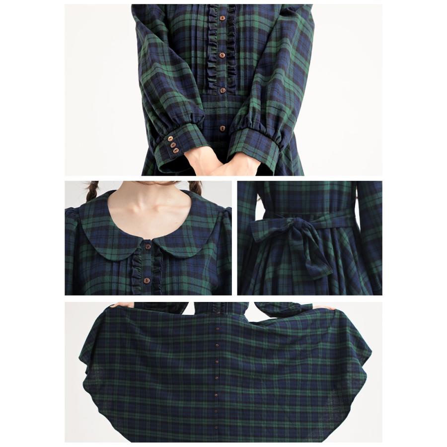 グリーン系チェック 半袖シャツワンピース グリーン系チェック 半袖シャツワンピース - ワンピース新 発売