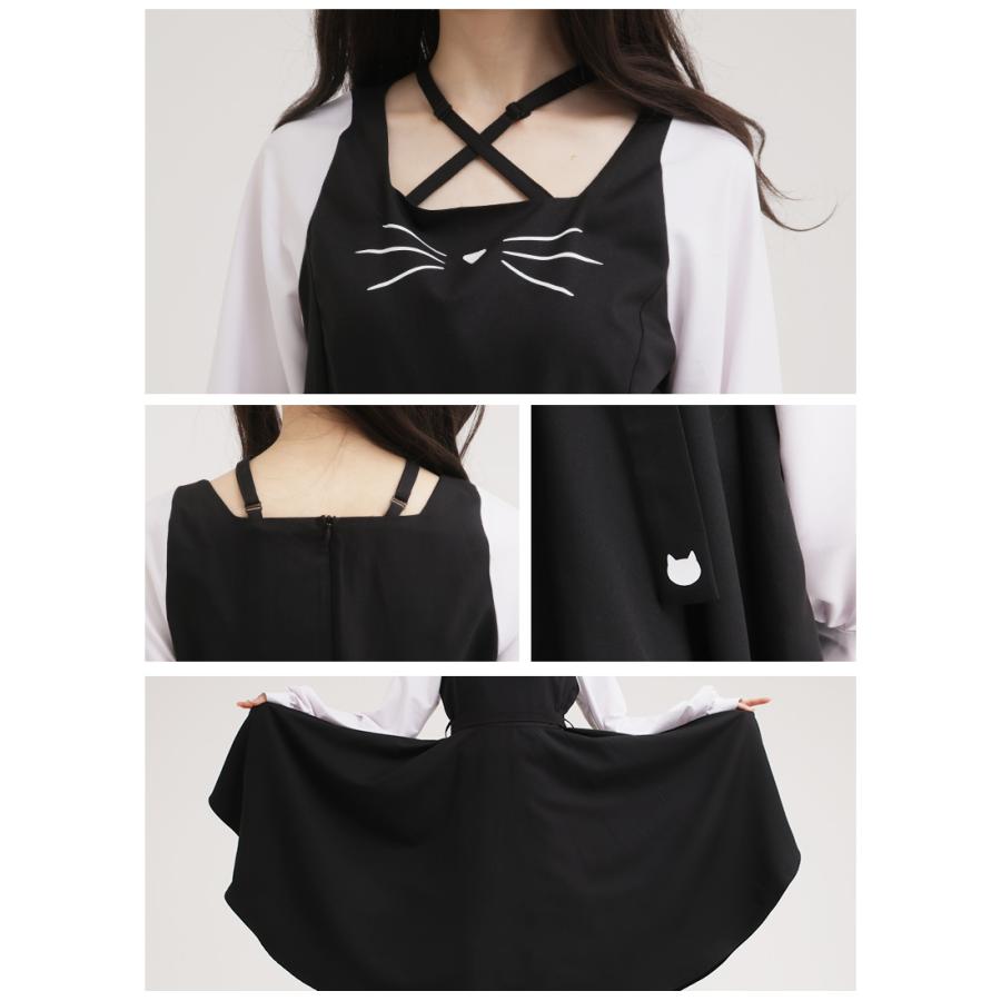 最短即日出荷]シンプル全円黒猫ワンピース Favorite フェイバリット
