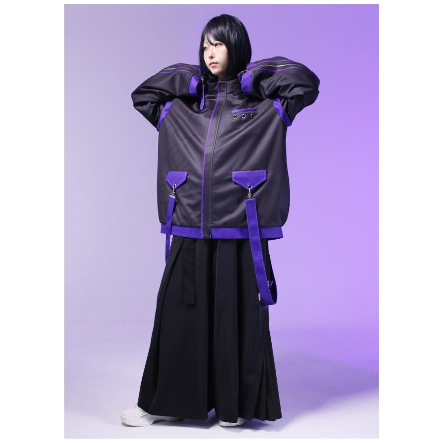 最短即日出荷]和袖&洋袖2Way＊袖ジップサイバー風ジャケット Favorite